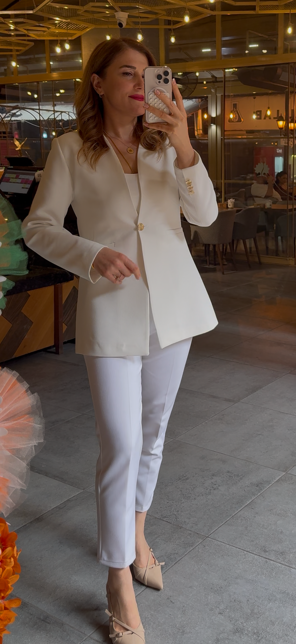 Beyaz Blazer Ceket