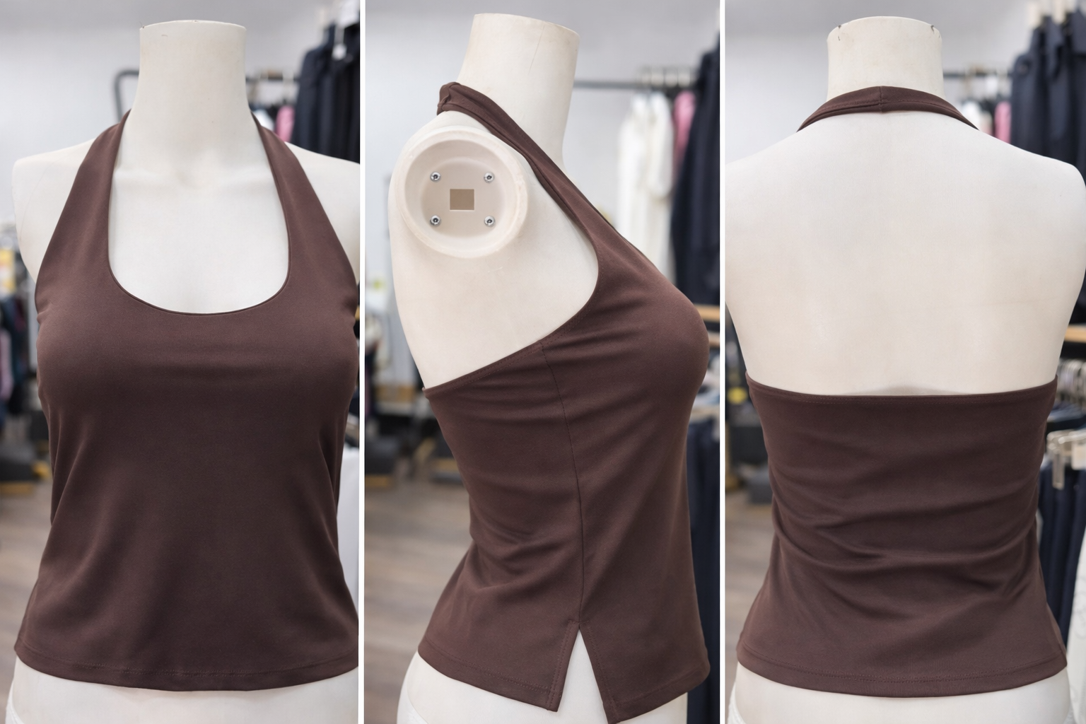 Halter Yaka Likralı Atlet Kadın Fit & Şık Basic Model