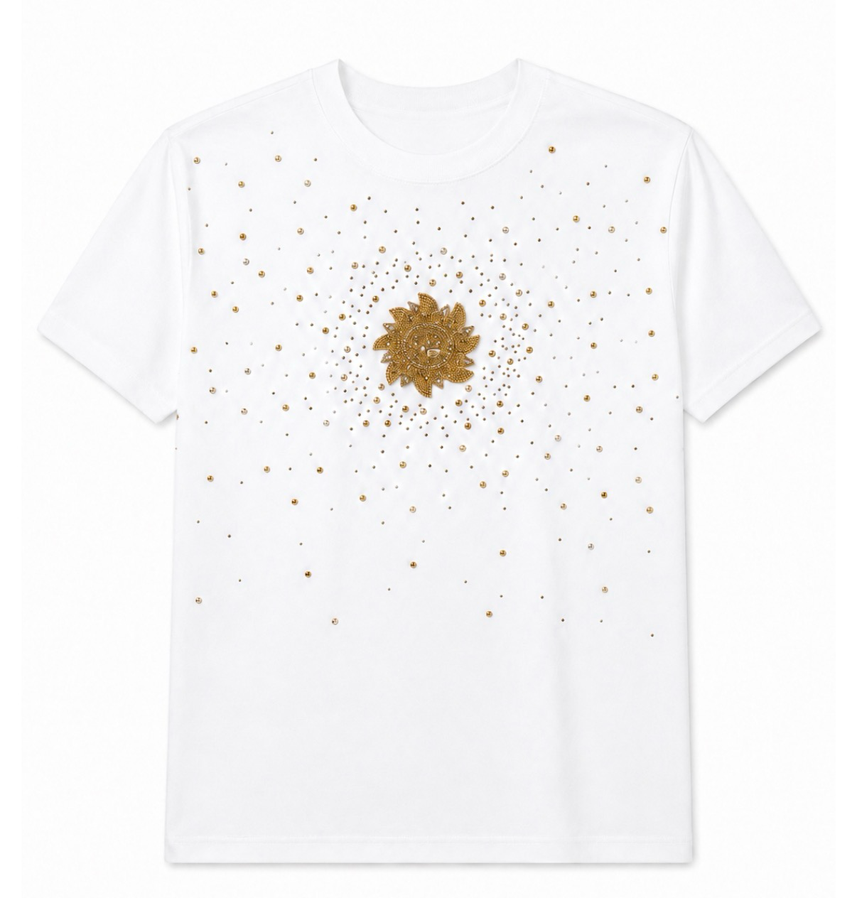 Taşlı Beyaz Tshirt