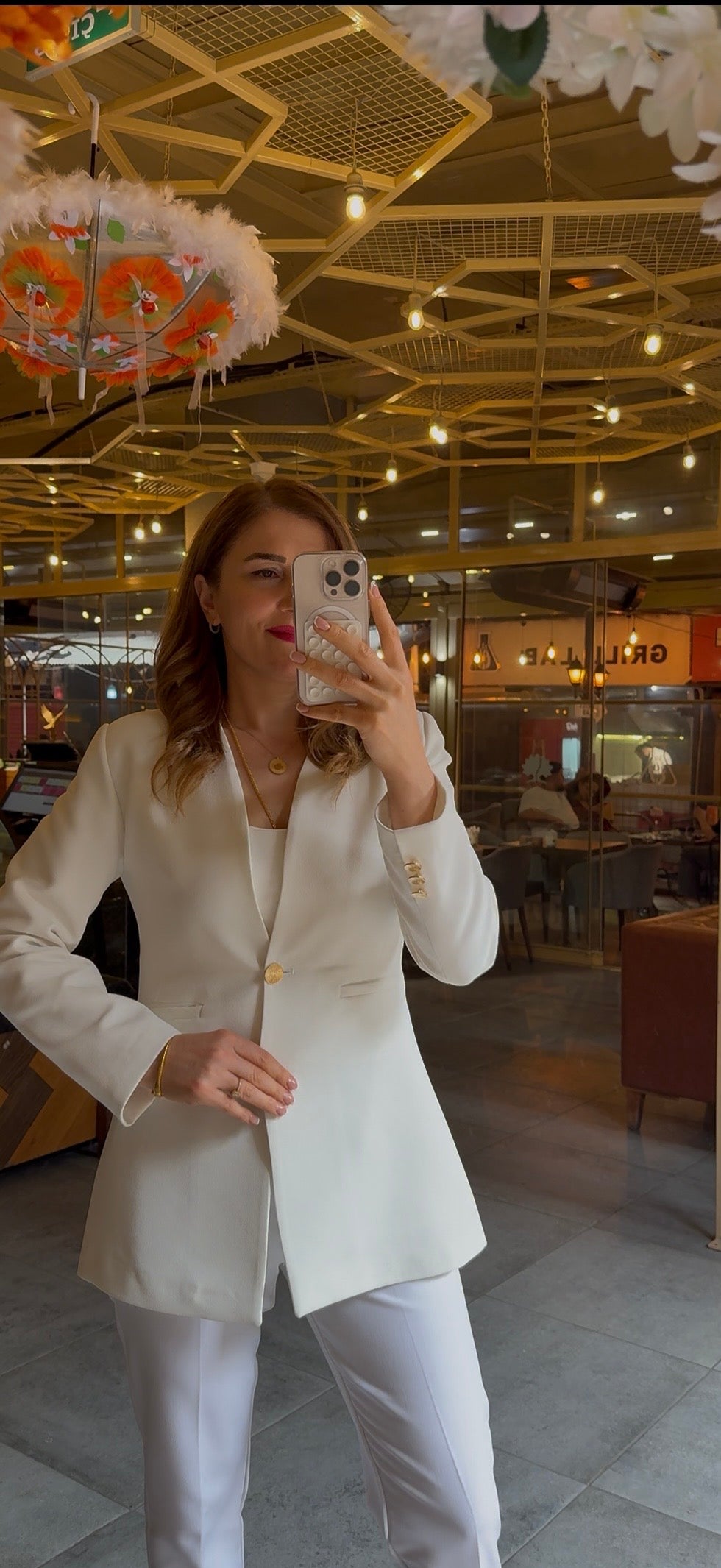 Beyaz Blazer Ceket