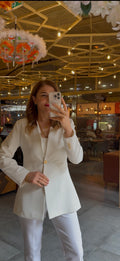 Beyaz Blazer Ceket