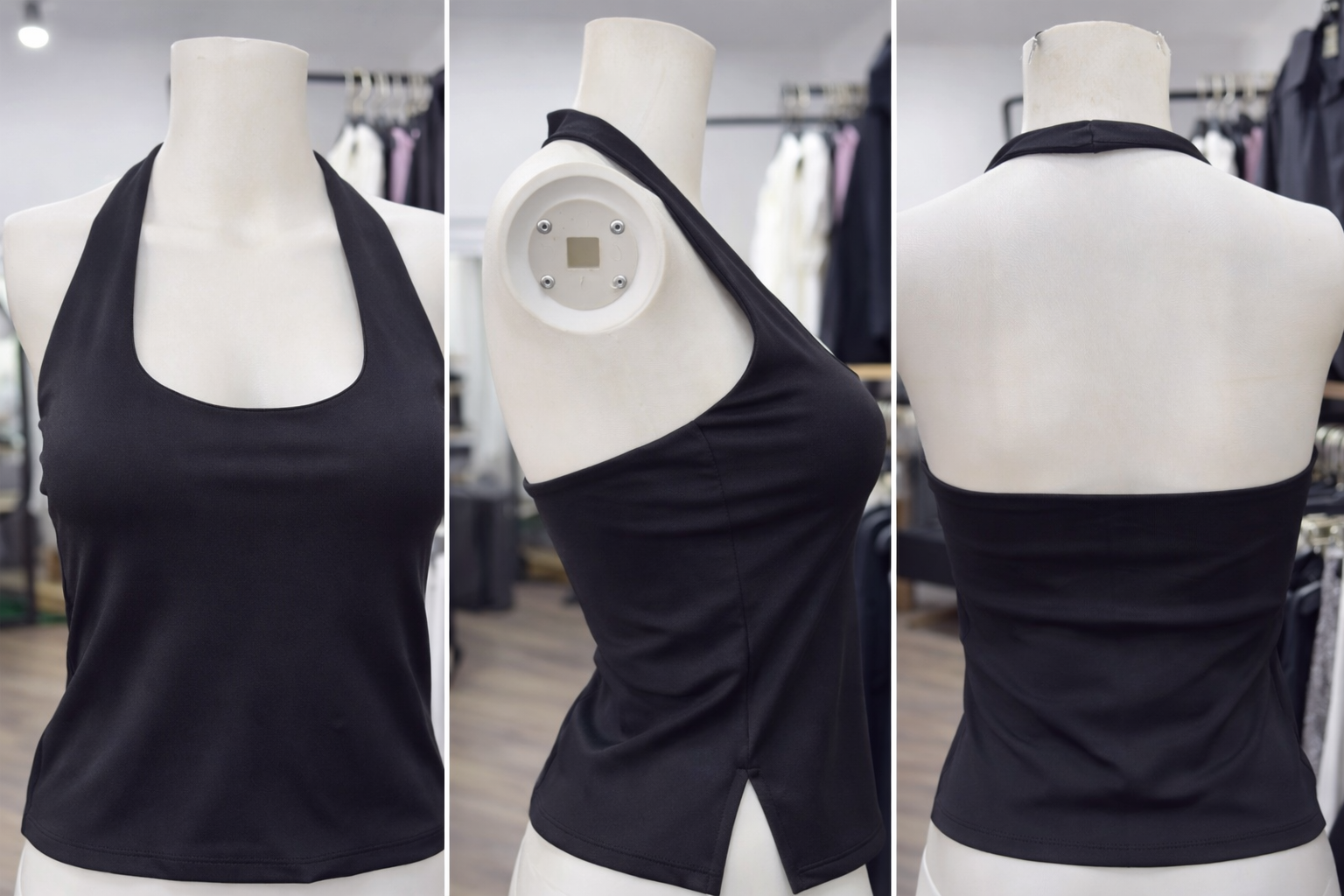 Halter Yaka Likralı Atlet Kadın Fit & Şık Basic Model