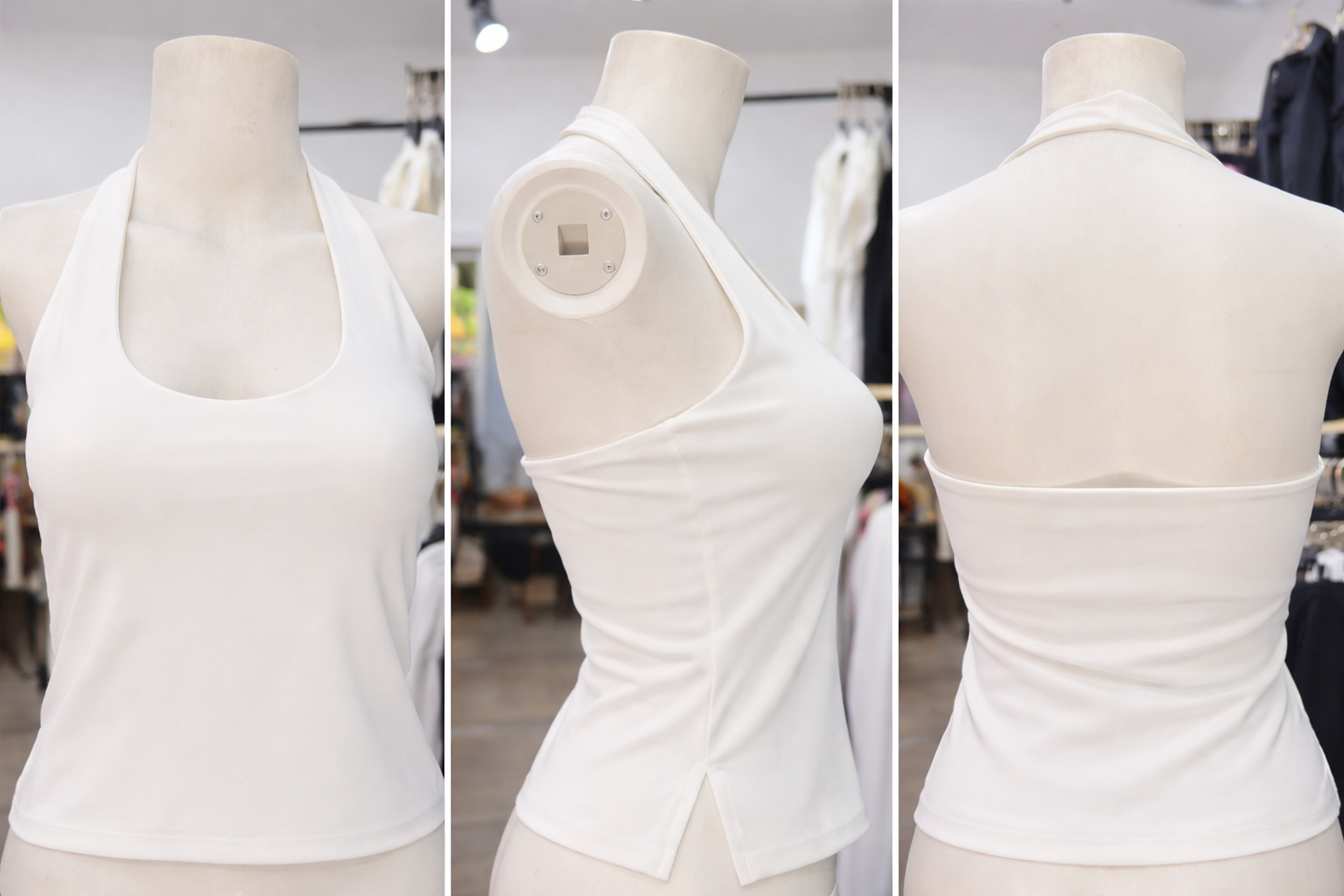 Halter Yaka Likralı Atlet Kadın Fit & Şık Basic Model