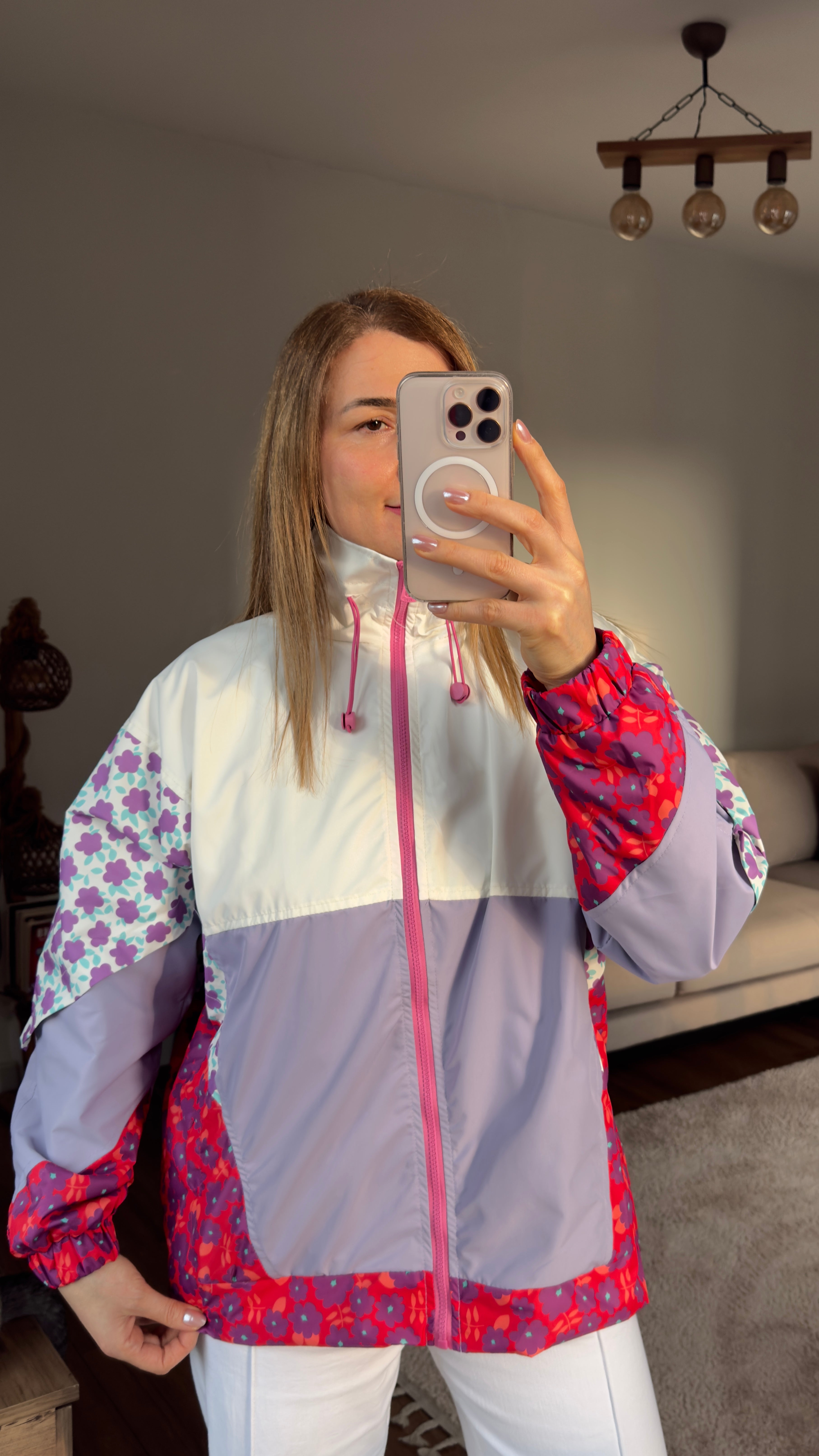 Çiçek desenli ceket