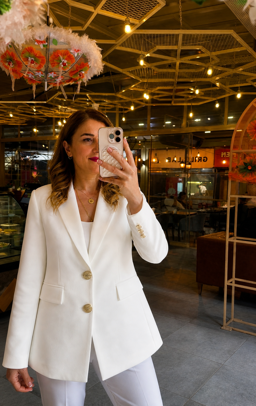Beyaz Blazer Ceket