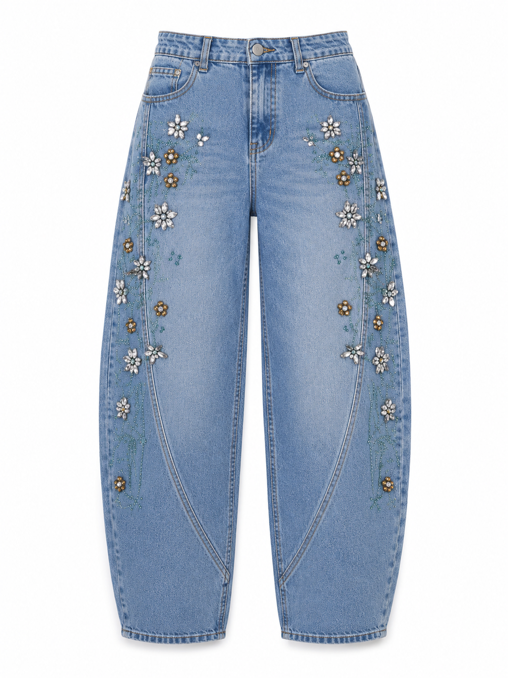 Taş İşleme Barrel Jean