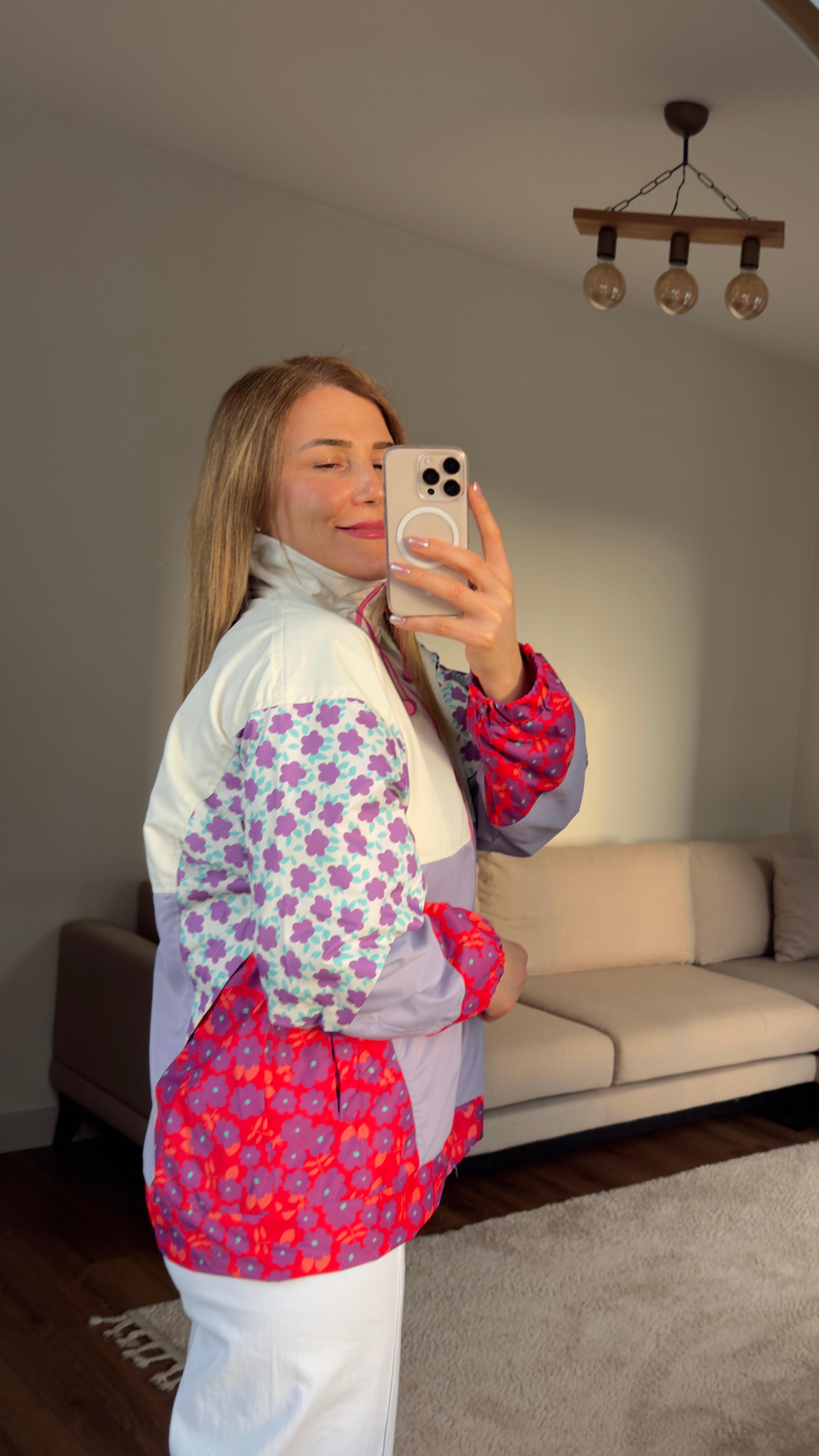 Çiçek desenli ceket