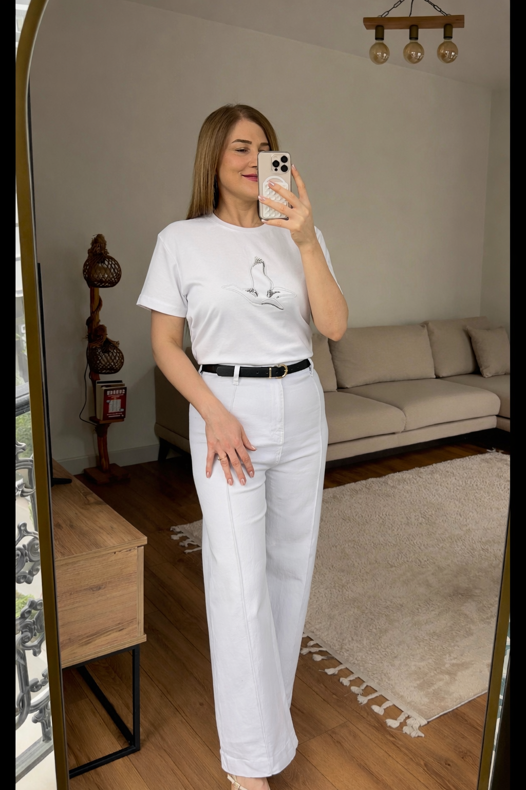 Minimal Baskılı Basic Tişört