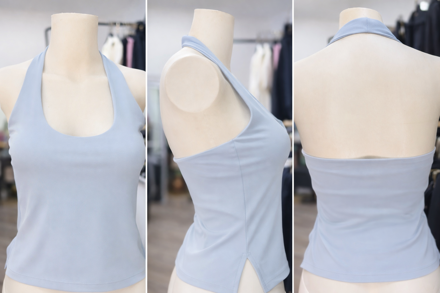 Halter Yaka Likralı Atlet Kadın Fit & Şık Basic Model
